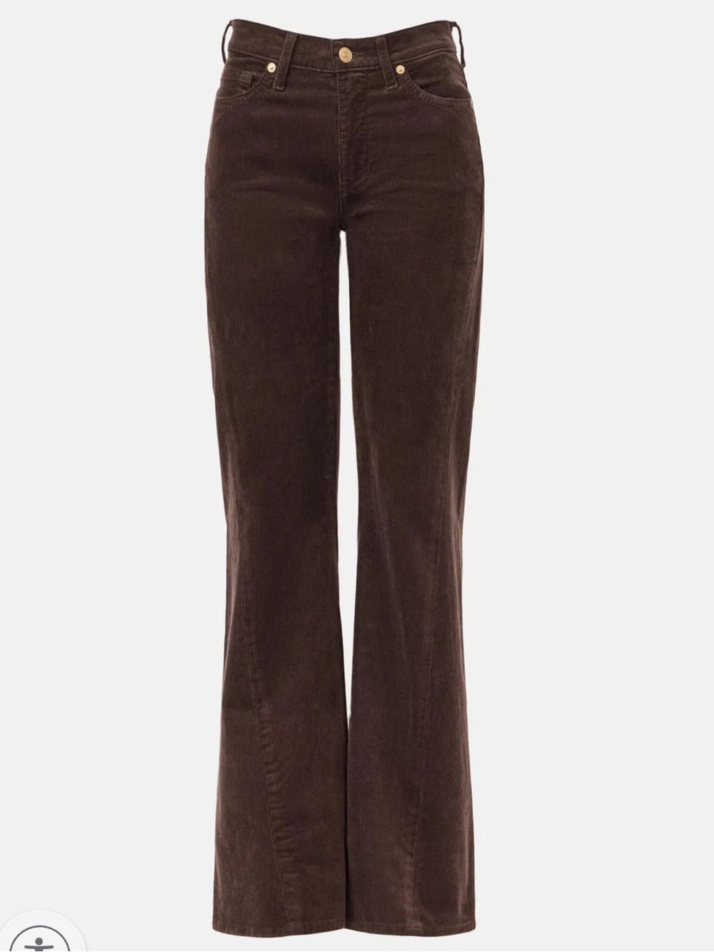 7 for All Mankind DOJO Tailorless Brown Corduroy Jeans - 26 x 32 NWT - Picture 3 of 14